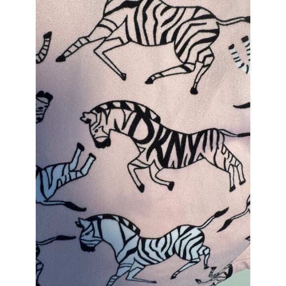 DKNY Women’s Zebra Pajamas Set Size Medium in Pink, White, and Black Cozy - Picture 7 of 11